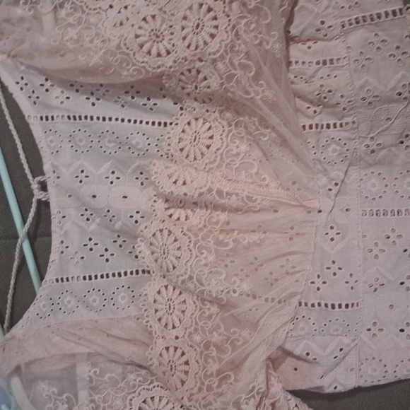 ALTAR 'D STATE BLUSH PINK LACE TOP SZ SMALL - Picture 10 of 12